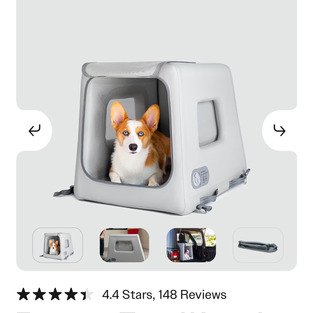 DIGGs Eventur Inflatable Travel Kennel + Pump